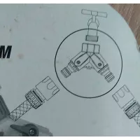 Схема подсоединения 2х канального адаптера к водопроводу и к шлангам через быстросъемы