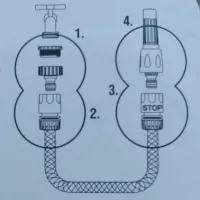 Схема подсоединения насадки для полива